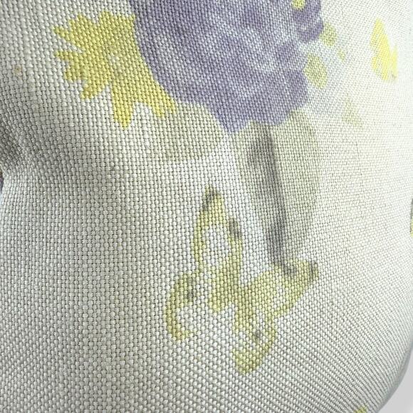 90's woven linen butterfly floral wood handle bag by FASHION EXPRESS ORIGINAL - Picture 8 of 16